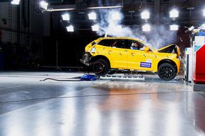Bilde fra Volvos egen kollisjonstesting. Euro NCAP-dommen er ennå ikke klar. <i>Foto: Volvo</i>