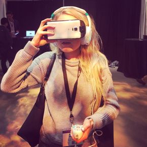 På VR-event i New York i studietiden.