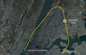 Slik ble US Airways Flight 1549 fløyet den 15. januar 2009. <i>Foto: NTSB</i>
