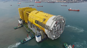 Understellet på Aasta Hansteen ble bygget ved Hyundai Heavy Industries i Sør-Korea. Her er understellet før avseiling til Norge. <i>Foto: Statoil</i>