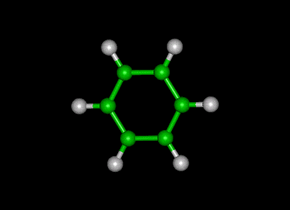 Benzen er en organisk forbindelse. Molekylet består av en ring med seks karbonatomer som hver har ett hydrogenatom bundet til seg. <i>Foto: Arkiv</i>