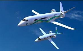 Konseptskisse som viser hvordan Zunum Aeros elektriske og hybride fly kan se ut. (Foto: Zunum Aero)