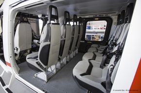 AW169 kan konfigureres med både åtte og ti seter i kabinen. <i>Foto: Leonardo</i>