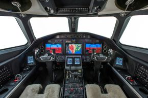 Førerkabinen i Citation Latitude er bygget rundt Garmin G5000-avionikken. <i>Foto: Textron Aviation</i>