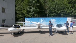 Hydrogenflyforsker: Thomas Stephan har jobbet med Hy4 siden utviklingen startet for rundt 3 år siden. <i>Foto: ORV</i>