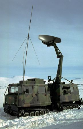 Giraffe-radaren tilknyttet NALLADS under en øvelse på Hjerkinn. <i>Foto: Forsvaret</i>