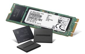 Samsungs fjerde generasjon V-NAND-minne med 64 lag. <i>Foto: Samsung Electronics</i>