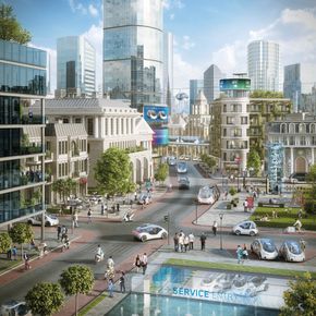 Bedre: Målet er at fremtidens byer skal bli fri for ulykker, fri for stress og uten utslipp. <i>Foto: Bosch</i>
