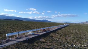 Hyperloop Ones testanlegg i Nevada. <i>Foto: Hyperloop One</i>