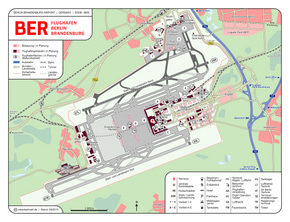 Kart over områdene på den nye flyplassen. <i>Foto:  Wikimedia Commons.</i>