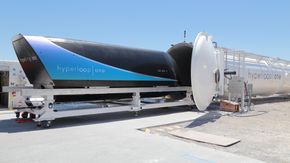 Slik ser XP-1 ut, første generasjon Hyperloop One kapsel. <i>Foto:   Hyperloop One</i>