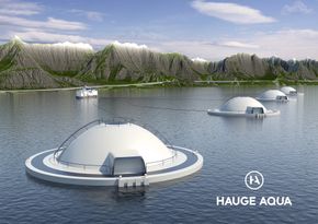 GODKJENT: Marine Harvest med det lukkede systemet "Egget", designet av Hauge Aqua, har fått fire utviklingstillatelser. <i>Foto:  Hauge Aqua</i>