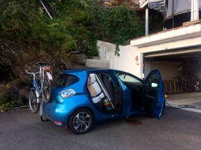 Arne Naklings Renault Zoe Q90 med tilhengerfeste. <i>Foto:  Arne Nakling</i>