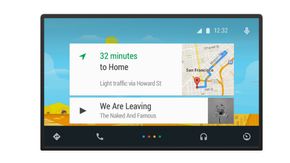 Android Auto har et eget biltilpasset grensesnitt, og er avhengig av en Android-telefon. Innebygget Android vil imidlertid fritt kunne tilpasses av bilprodusenten, og kommer neppe til å se ut som dette. <i>Bilde:  Google</i>
