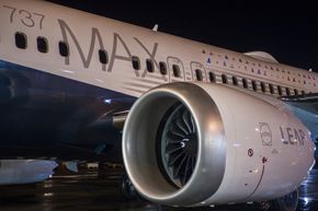 Boeing 737 Max leveres med CFMs nye og mer effektive Leap 1B-motorer med større omløpsforhold enn forgjengeren.  <i>Bilde:  JIM ANDERSON</i>