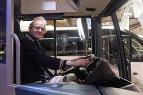 Utålmodig: Teknologiansvarlig i Zero Marius Gjerset vil ha flere elbusser til Norge. Snarest. Nå er det på tide å erstatte dieseltanken med en ladekontakt. <i>Foto:  ORV</i>