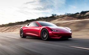 Teslas nye Roadster har dobbelt så stor batterikapasitet som dagens største fra produsenten. <i>Bilde:  Tesla</i>