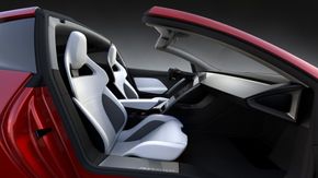 Interiøret i Tesla Roadster 2. <i>Bilde:  Tesla</i>
