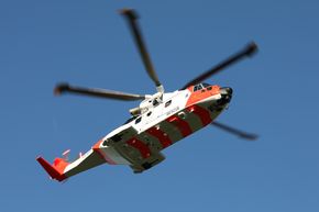 AW101-helikopteret 0268 da det forlot fabrikken på vei til Sola 17. november i fjor. <i>Bilde:  RICH PITTMAN</i>
