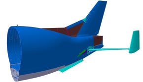 Den nye haleseksjonen på Beluga XL <i>Bilde:  Airbus</i>