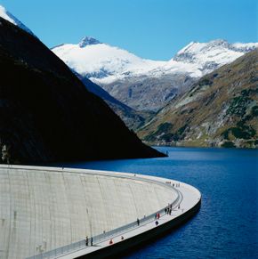 Verbunds vannkraftverk ved Kölnbrein-dammen i Østerrike. <i>Foto:  Verbund AG</i>