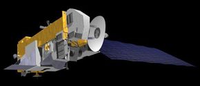 Aura ble skutt opp 15. juli 2004, og forventes å være i drift minst til 2022 – kanskje enda lenger. Satellitten veier 1765 kg, måler 6,9 m i lengden og er utstyrt med ett enkelt solcellepanel på 15 meter. Aura befinner seg i et polært kretsløp sammen med fem andre satellitter som følger hverandre tett i en høyde på 710 km over Jorden. Alle satellittene passerer ekvator omkring kl. 13:30 lokal tid med mellomrom på sekunder til få minutter. Av samme grunn kalles kretsløpet for A-toget (A for afternoon).  <i>Illustrasjon:  Nasa</i>
