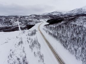 Hele strekningen som har fått ny veg er på 11 kilometer. Foto: Erik Jenssen