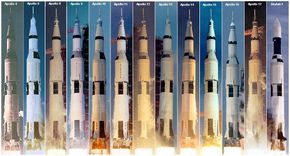 Alle Saturn V-rakettene. Foto: NASA.