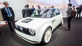 Honda Urban EV Concept, vist under bilmessen i Genève i 2018. <i>Foto:  Marius Valle</i>