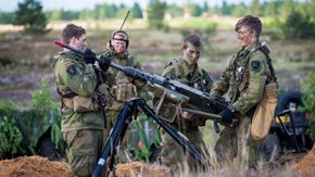 Brigade Nords 2. bataljon på øvelse Saber Strike 16 i Latvia. <i>Bilde:  Ole-Sverre Haugli/Forsvaret</i>