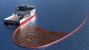 Trimaranen vil ha omfattende oljevernutstyr om bord. <i>Bilde:  Vard Design</i>
