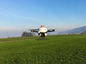 Meteodrone XL i lufta. <i>Foto:  Meteomatics</i>