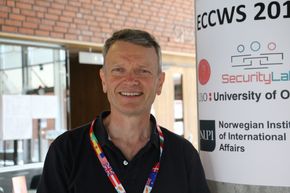 UiO-professor Audun Jøsang var vert for cybersikkhetskonferansen ECCWS 2018, som gikk av stabelen i slutten av juni. <i>Foto:   Gunhild M. Haugnes/UiO</i>