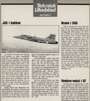 Teknisk Ukeblad 9. febriar 1989. <i>Foto:  Arkiv</i>