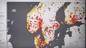Radonkart: De kartene over radonfare som er tilgjengelige i dag er stort sett statiske kart basert på få målinger og beregninger. Nå har Airthings laget et dynaminsk kart basert på kontinuerlige målinger fra et stadig økende antall tilkoblede sensorer. <i>Foto: Airthings</i>