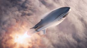 BFR: Slik skal den nye raketten se ut.