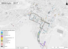 Kartet viser parkeringsplasser som er fjernet i Oslo. <i>Illustrasjon:  Bymiljøetaten</i>