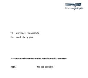 Norsk olje og gass sitt korte, men svært konsise, innspill til finanskomiteen. <i>Foto:  Norsk olje og gass</i>