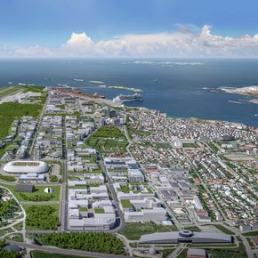 Den nye bydelen kan bli et av Norges største utbyggingsprosjekter. <i>Illustrasjon:  Bodø kommune</i>