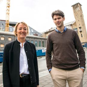 Irene Skiri og Kristoffer Larsen Seivåg leder Ny by-planleggingen. <i>Foto:  Tormod Haugstad</i>
