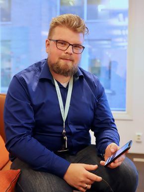 Oscar Nordström, produktsjef for Dnbs mobilbank. <i>Foto:  Kurt Lekanger, digi.no</i>