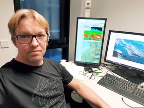 Geolog Andreas Persson i Statens vegvesen.