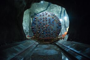 Tunnelboremaskinen Anna fra Kloppa er klar til gjennomslag. <i>Foto:  Fotograf Nicolas Tourrenc/ Bane NorL</i>
