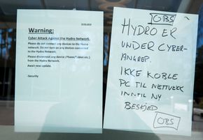 Norsk Hydro varslet alle sine ansatte om ikke å slå på pc-en. (Arkivfoto) <i>Foto:  Terje Pedersen, NTB scanpix</i>