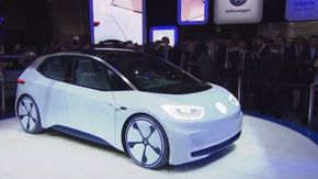 Konseptutgaven av Volkswagen ID Neo, som er planlagt å bli VWs elektriske folkemodell. <i>Foto:  Volkswagen</i>