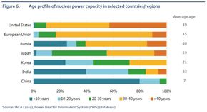 Med en gjennomsnittsalder på 35 år nærmer mange av verdens kjernekraftverk seg den levetiden de er konstruert for. <i>Foto:  Nuclear Power in a Clean Energy System, IEA/Søren Rask Petersen</i>