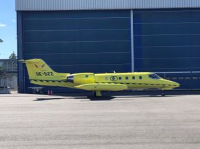 Learjet 35A fra Sverige som BSAA stiller med som kompenserende tiltak en periode framover. <i>Foto:  BSAA</i>