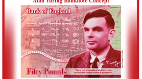Britisk 50-pundsseddel med Alan Turings portrettbilde. <i>Foto:  Bank of England</i>