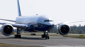 Boeing 777-9 skulle fløyet tidlig i år, men nå ser det ikke ut som at jomfruferden finner sted før i 2020. <i>Foto:  Boeing</i>