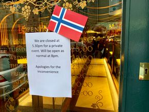 Det er lukket selskap når Norwegian British Chamber of Commerce møtes på Grape & Grain i Thistle Street i Aberdeen